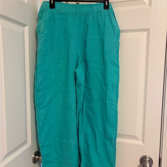 Tahari Aqua Linen Pants - Picture 2 of 3
